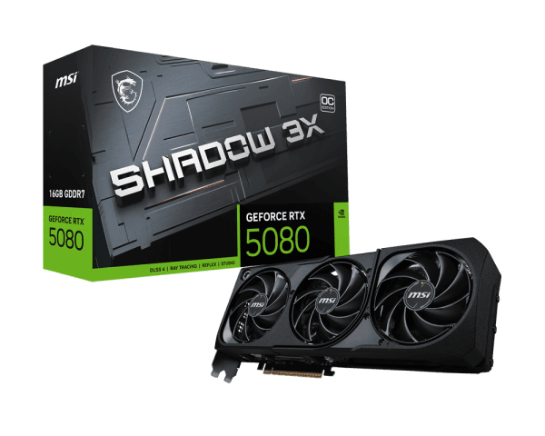 MSI RTX 5080 16G SHADOW 3X OC GRAPHICS CARD